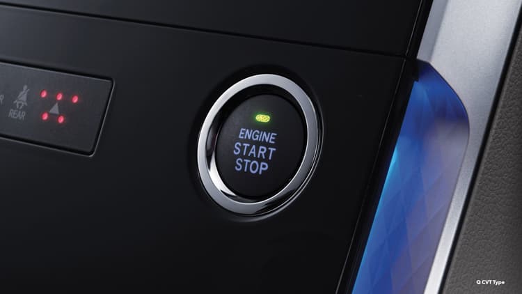 Toyota Veloz 2026 dilengkapi Push Start Button yang memudahkan pengemudi menyalakan mesin tanpa menggunakan kunci.