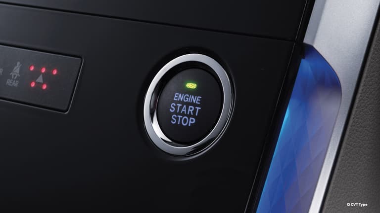 Toyota Veloz 2026 dilengkapi Push Start Button yang memudahkan pengemudi menyalakan mesin tanpa menggunakan kunci.