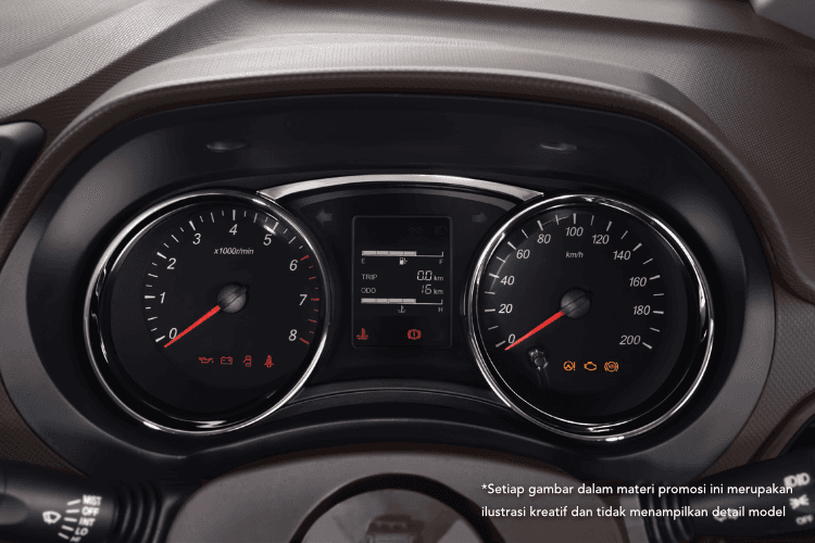 Speedometer pada Wuling Formo dirancang dengan tampilan yang cukup sederhana dan fungsional, sesuai dengan karakter kendaraan niaga yang lebih fokus pada efisiensi dan kenyamanan pengemudi.
