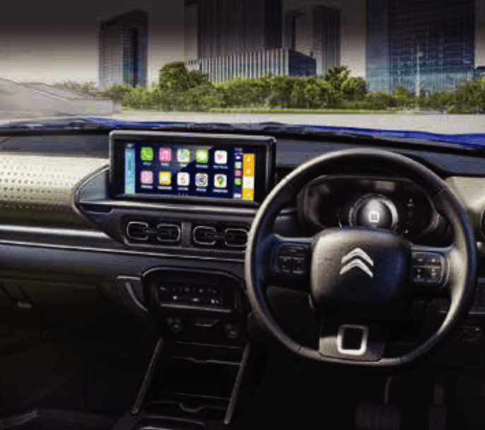 Layar sentuh 26cm dengan teknologi Apple Carplay dan Android auto