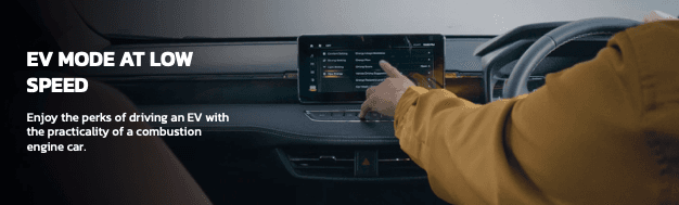 Nikmati keuntungan mengemudi mobil listrik dengan
kemudahan mobil bermesin pembakaran
internal.