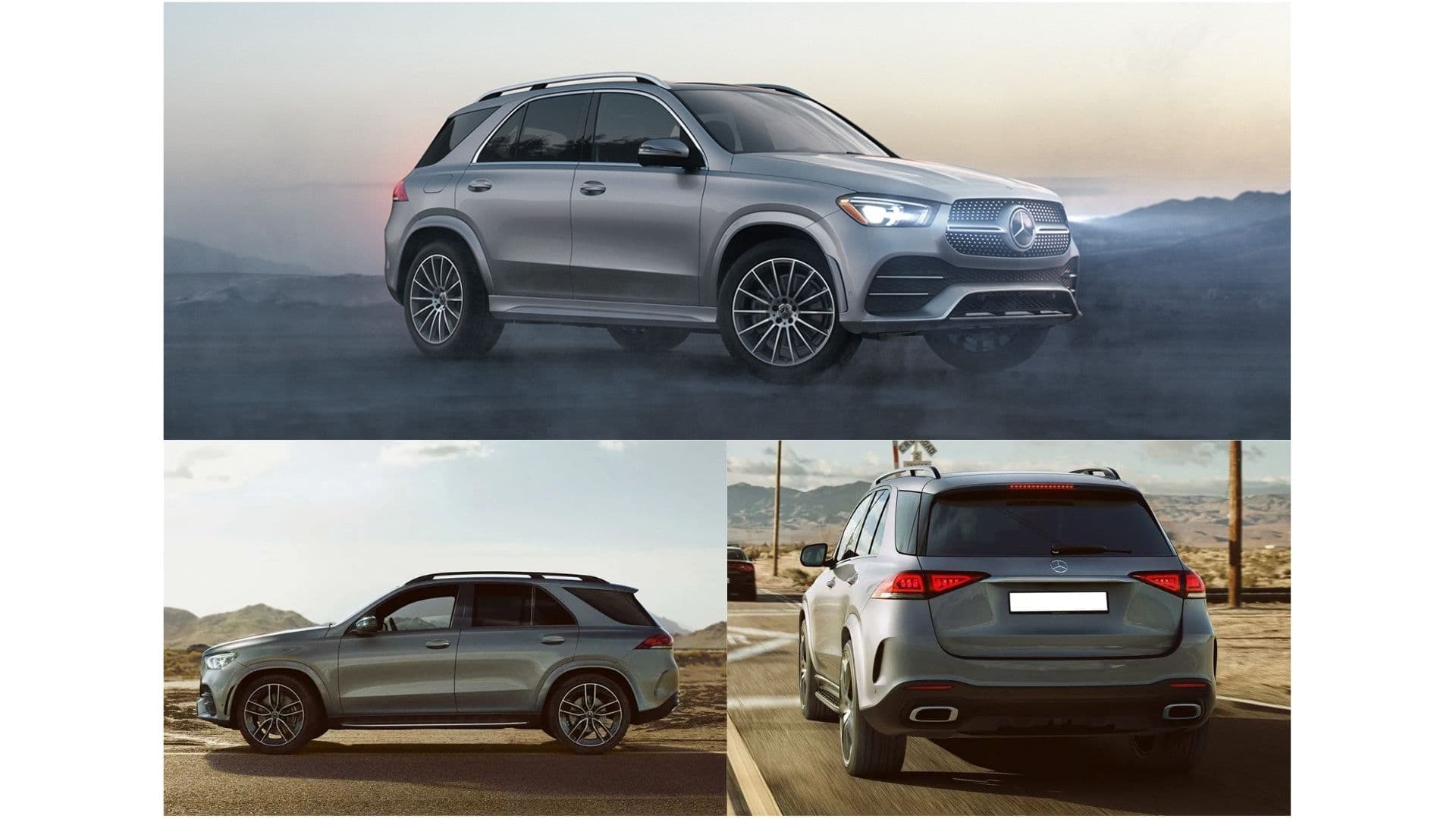 Mercedes-Benz GLE Line memiliki tampilan SUV premium dengan grille besar ikonik, garis bodi tegas, lampu LED modern, dan velg sporty. Desainnya elegan namun berkarakter, mencerminkan kemewahan dan ketangguhan khas Mercedes-Benz.
