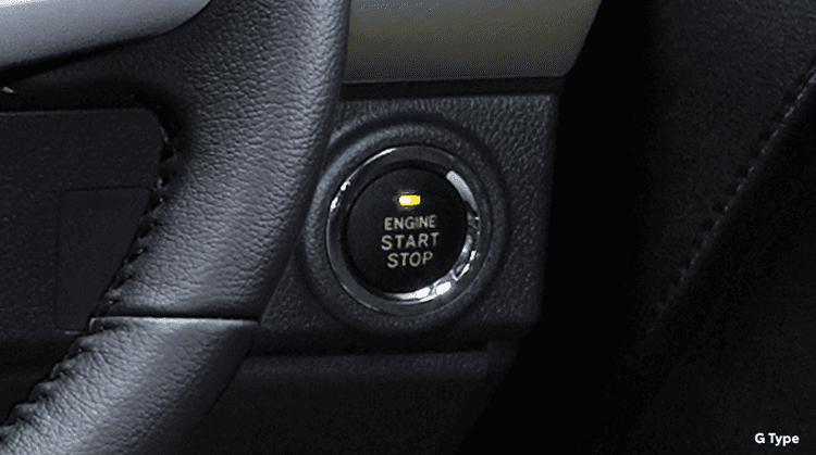 fitur Engine Start Stop Button yang memudahkan Anda menyalakan dan mematikan mesin tanpa kunci. Cukup tekan tombol saat smart key berada di dalam mobil.